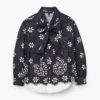 Blusa con lazo y ojales Trompe L’Oeil