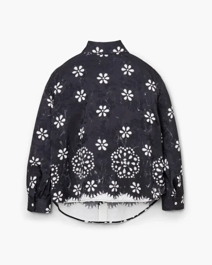 Blusa con lazo y ojales Trompe L’Oeil