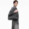 Bolso bandolera acolchado XL convertible doble