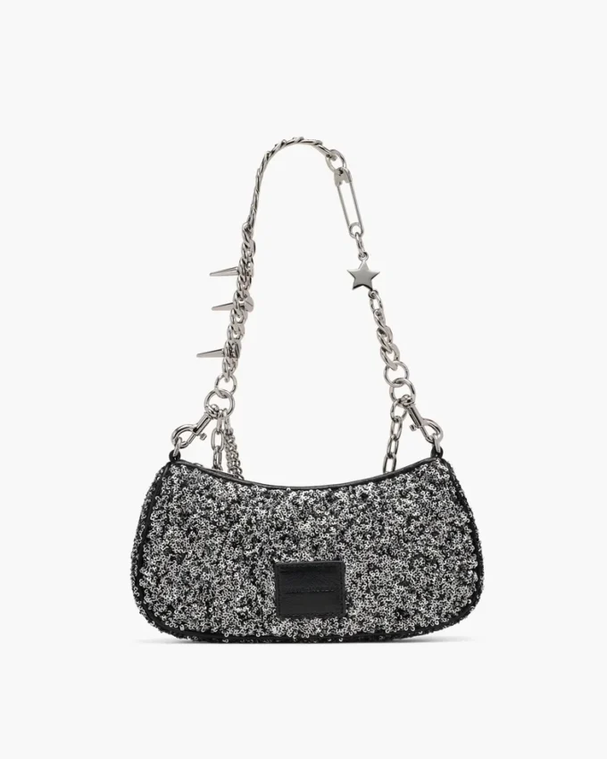 Bolso bandolera con charms de lentejuelas