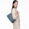 Bolso convertible de denim acolchado
