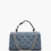 Bolso convertible de denim acolchado