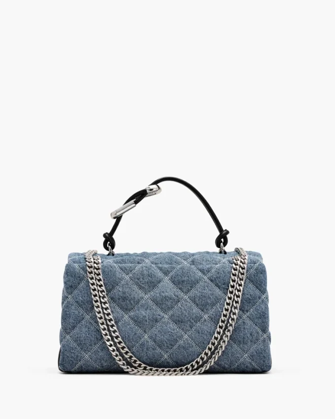 Bolso convertible de denim acolchado