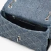 Bolso convertible de denim acolchado