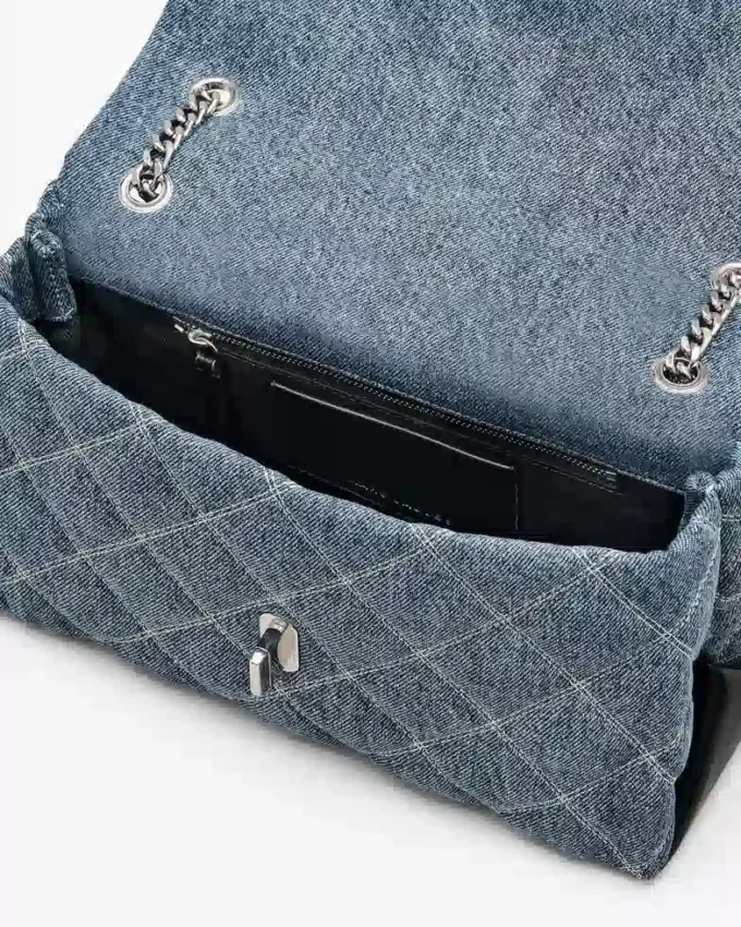 Bolso convertible de denim acolchado