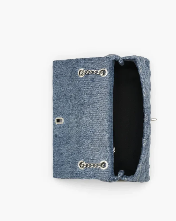 Bolso convertible de denim acolchado