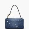 Bolso doble grande de denim con charms