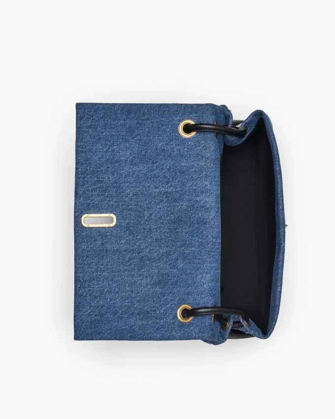 Bolso doble grande de denim con charms