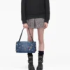 Bolso doble grande de denim con charms