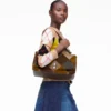 Bolso grande doble de ante con parches