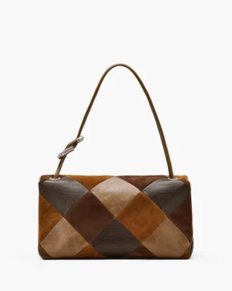 Bolso grande doble de ante con parches