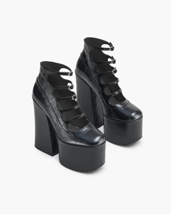Botines Kiki con relieve de cocodrilo