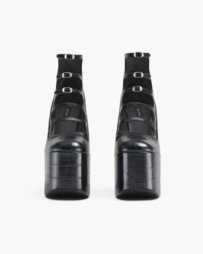 Botines Kiki con relieve de cocodrilo