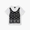 Camiseta slim con ojales Trompe L’Oeil