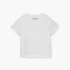 Camiseta slim con ojales Trompe L’Oeil
