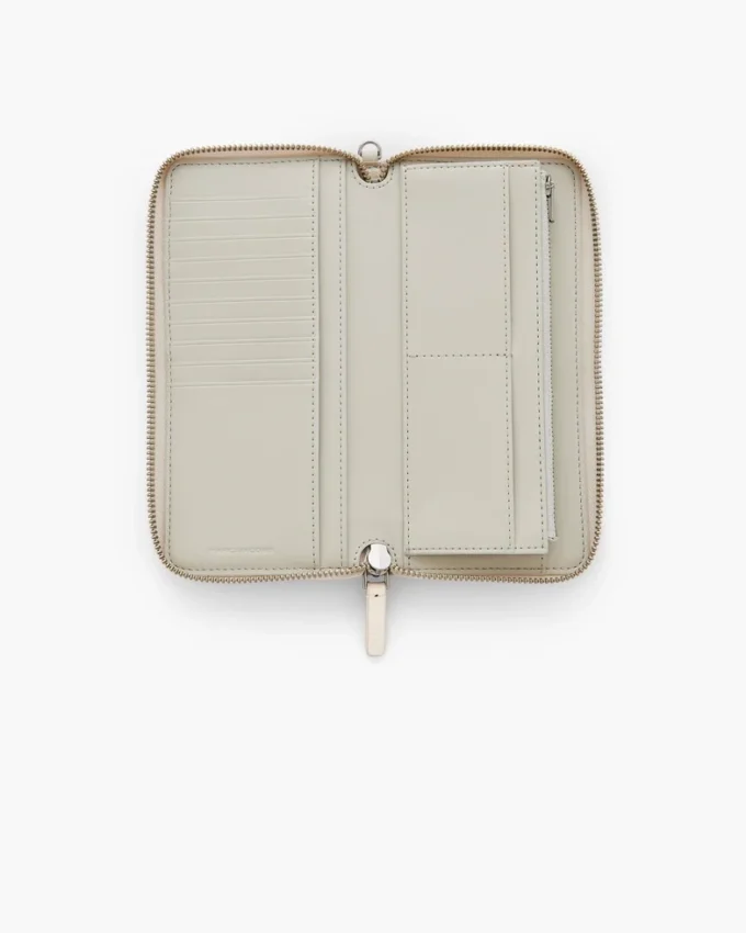 Cartera continental de cuero