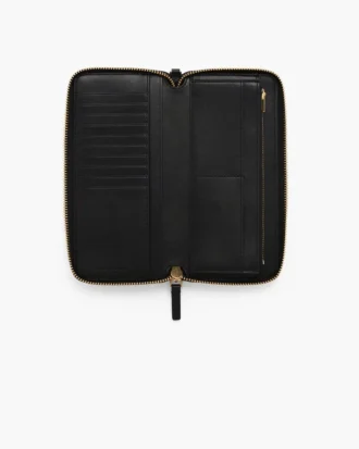 Cartera continental de cuero