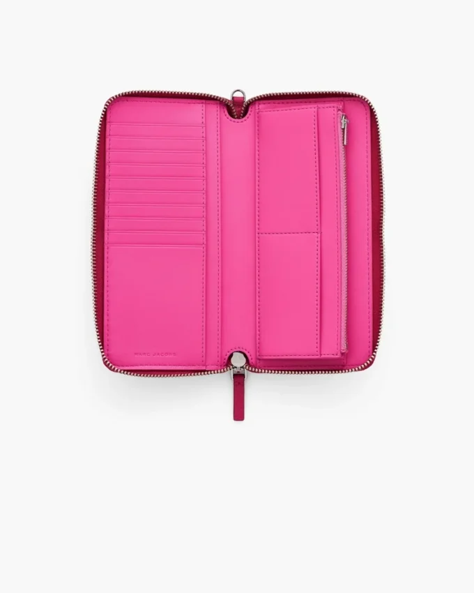 Cartera continental de cuero