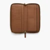 Cartera continental de cuero