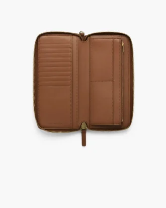 Cartera continental de cuero