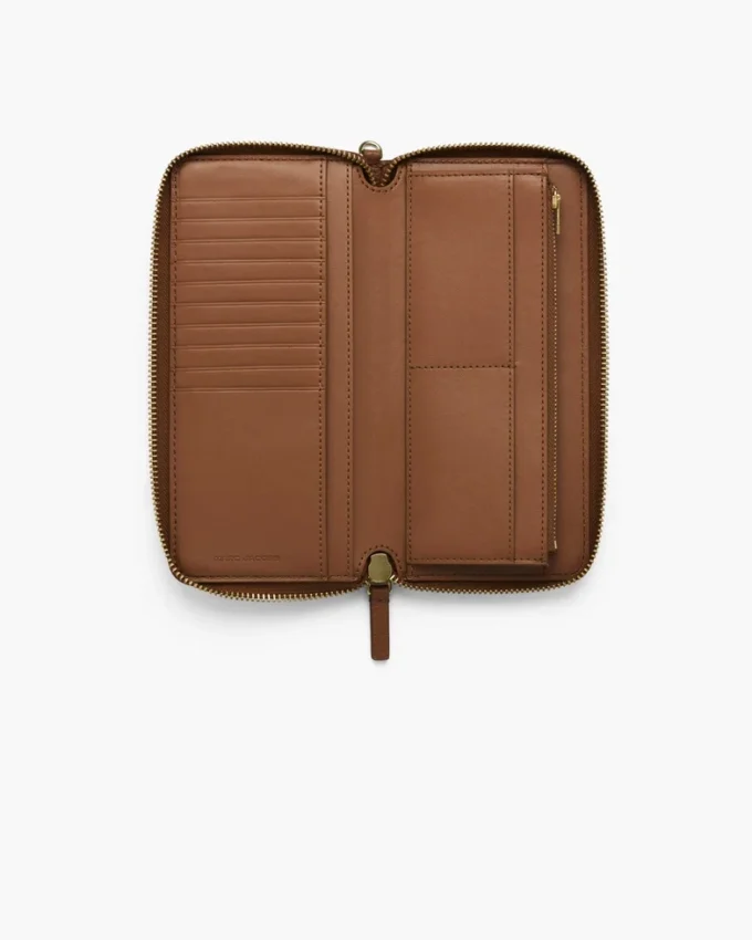 Cartera continental de cuero
