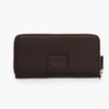 Cartera continental de cuero