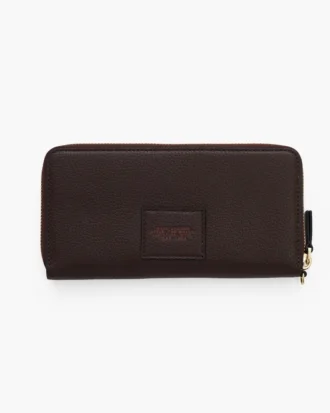 Cartera continental de cuero