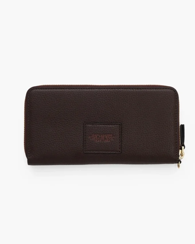 Cartera continental de cuero