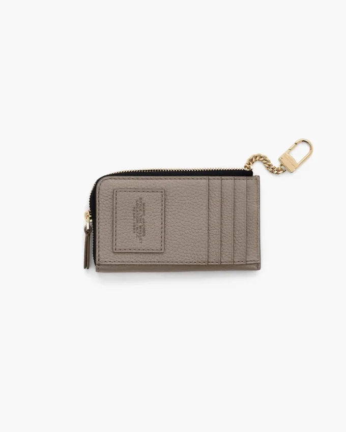 Cartera múltiple con cremallera superior de cuero Cartera múltiple con cremallera superior de cuero
