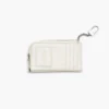 Cartera múltiple con cremallera superior de cuero
