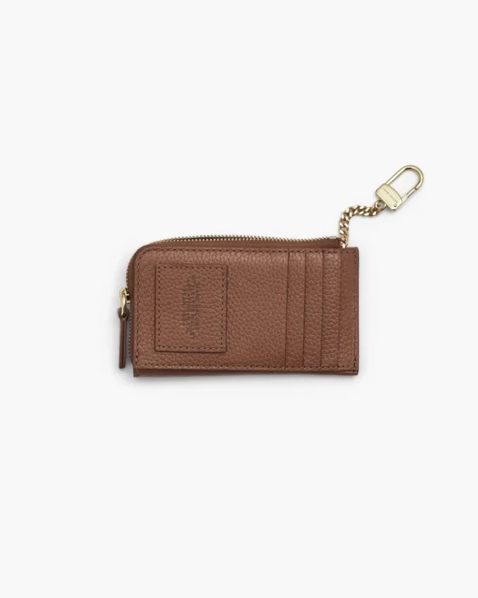 Cartera múltiple con cremallera superior de cuero Cartera múltiple con cremallera superior de cuero