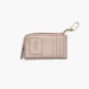 Cartera múltiple con cremallera superior de cuero