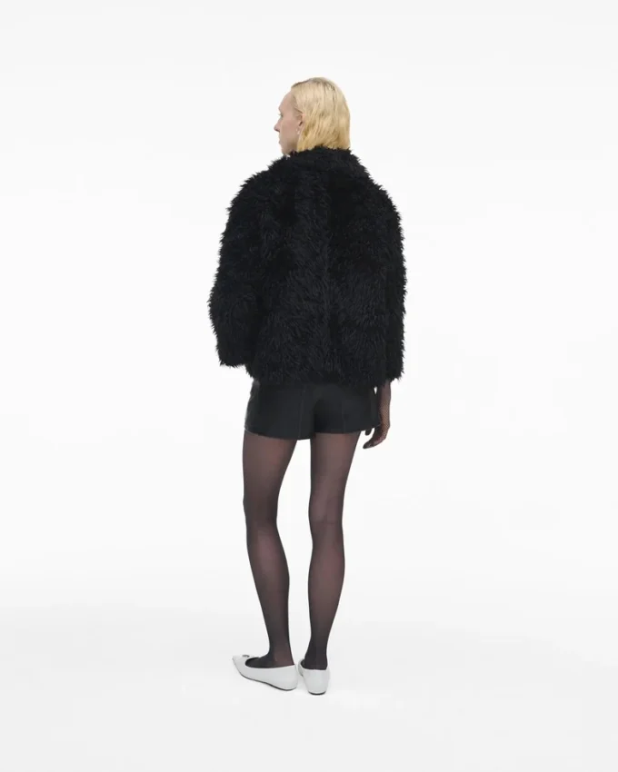 Chaqueta de mujer de pelo sintético