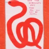 David Shrigley X Marc Jacobs Bufanda de lana con estampado de serpiente