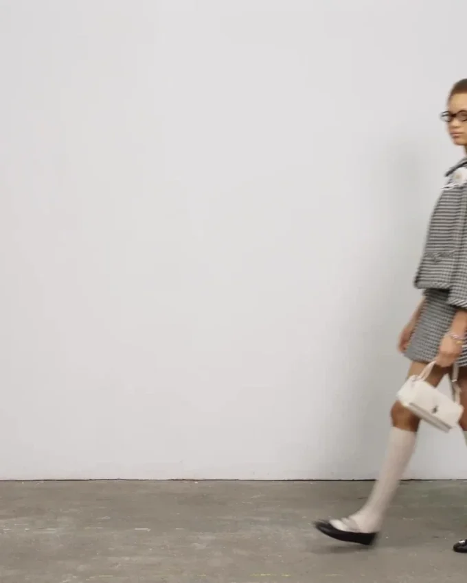 Chaqueta de tweed a cuadros
