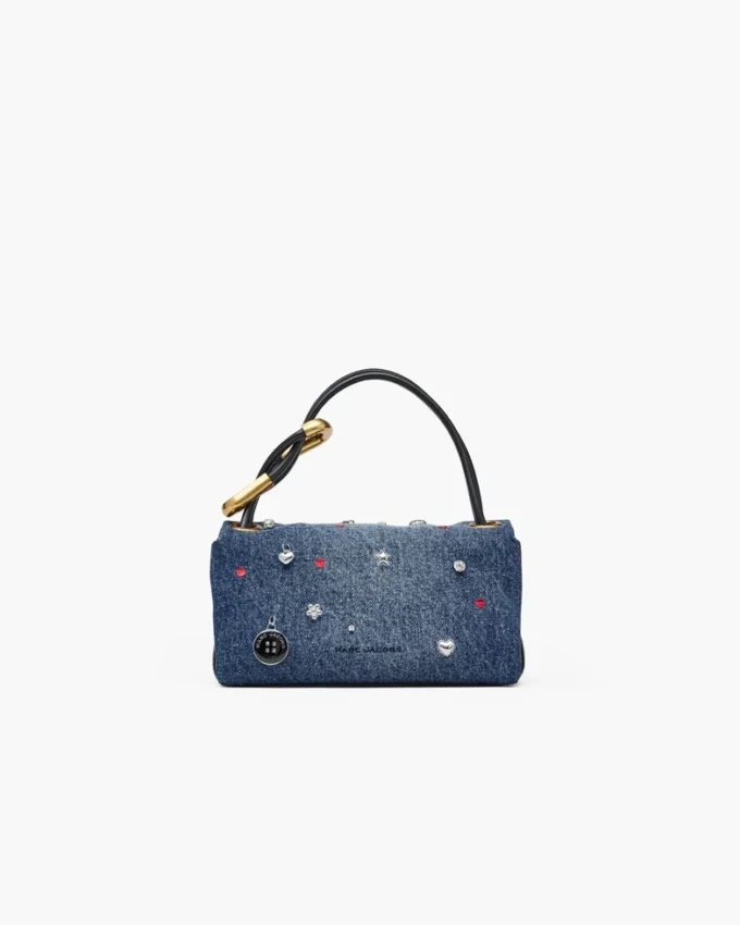El bolso mini dual de denim con charms