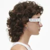 Gafas de sol cuadradas con espejo y logotipo llamativo
