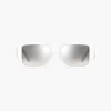 Gafas de sol cuadradas con espejo y logotipo llamativo