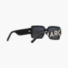 Gafas de sol cuadradas con logotipo llamativo