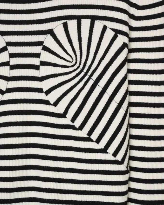 Jersey de cuello redondo con costuras