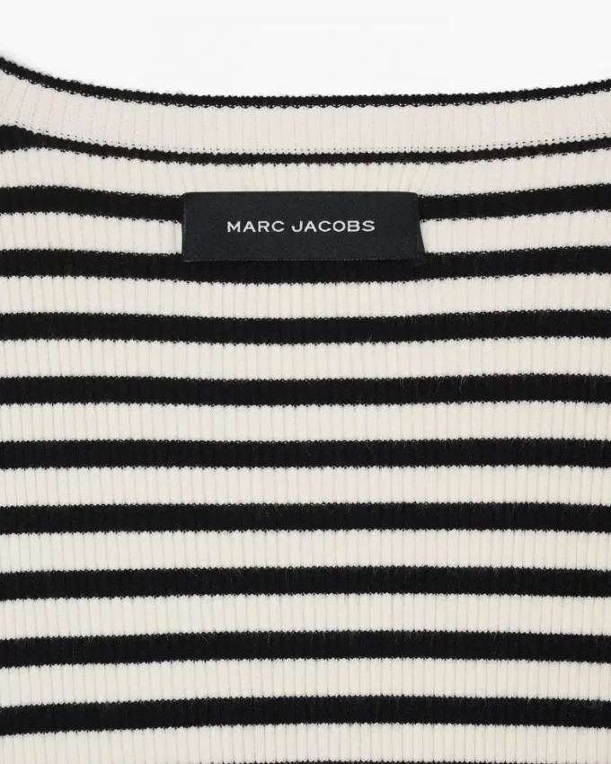 Jersey de cuello redondo con costuras
