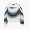 Jersey de cuello redondo con rayas bretonas