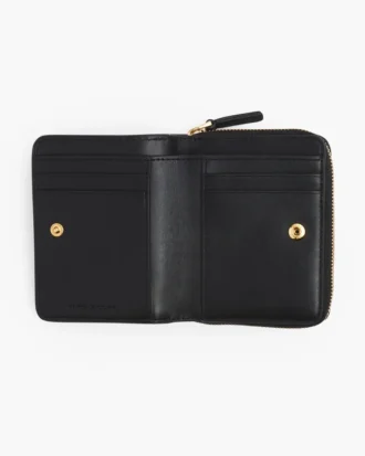 La mini cartera compacta de cuero