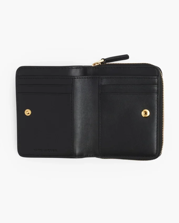 La mini cartera compacta de cuero