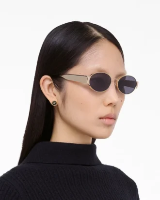 Las gafas de sol redondas con logotipo clásico