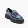 Los mocasines Frankie de denim descolorido