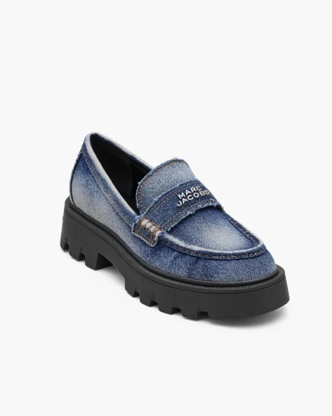Los mocasines Frankie de denim descolorido