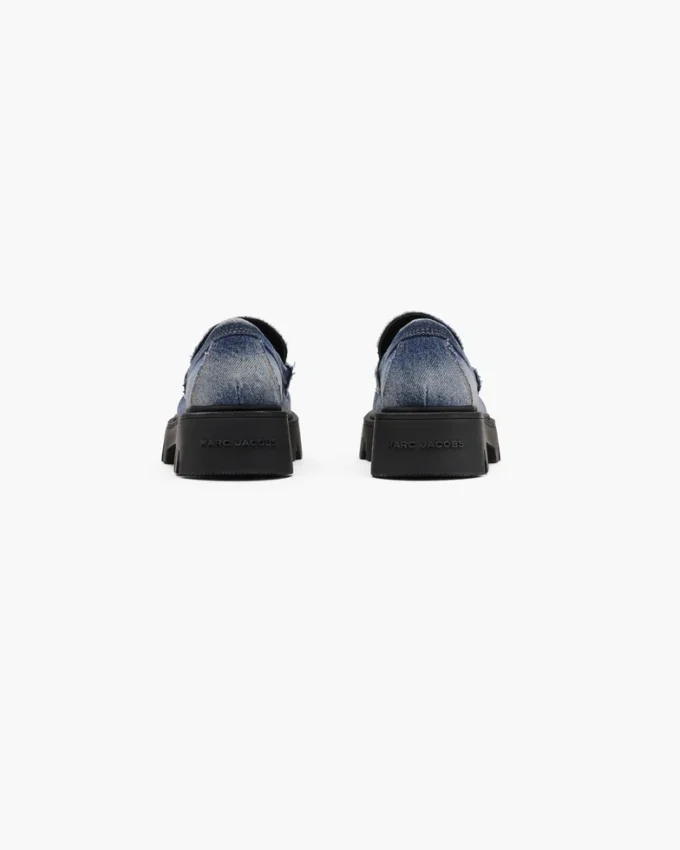 Los mocasines Frankie de denim descolorido