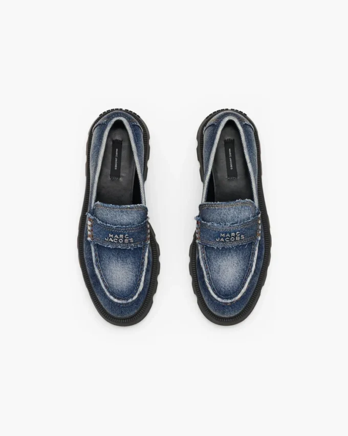 Los mocasines Frankie de denim descolorido