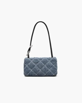 Mini bolso bandolera doble de denim acolchado